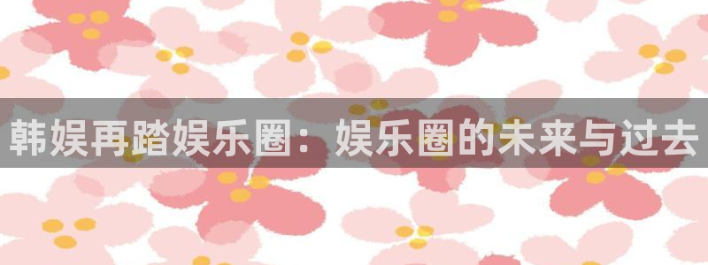 赢咖凯捷平台：韩娱再踏娱乐圈：娱乐圈的未来与过去